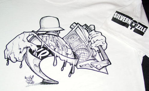 z - BBoy Spraycan w/ BoomboxSilverNozzle Design on Sleeve