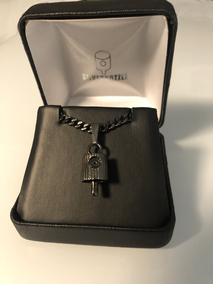 Black Phantom SilverNozzle Rhodium Plated Sterling Silver .925 aka NY Thin or Fat Cap